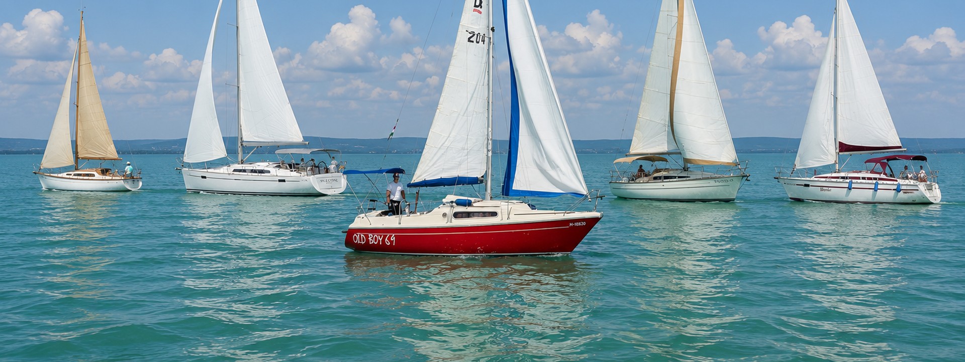 Vitorlás bérlés a Balatonon — flotta Siófokon